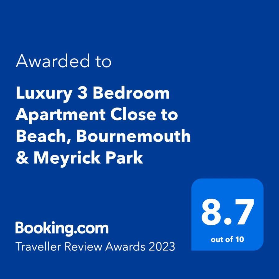 Luxury 3 Bedroom Apartment Close To Beach, Bournemouth & Meyrick Park ภายนอก รูปภาพ